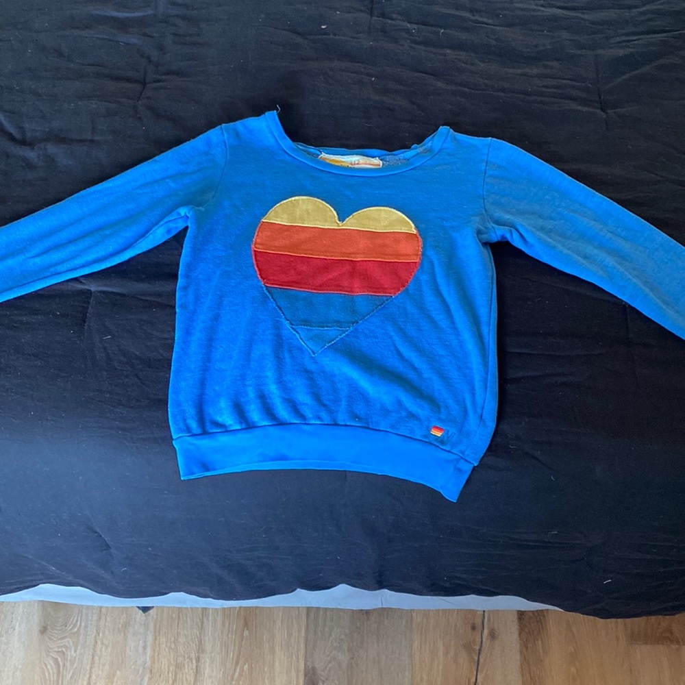 Aviator Nation crewneck. No holes. Worn in look as the Aviator Nation style
